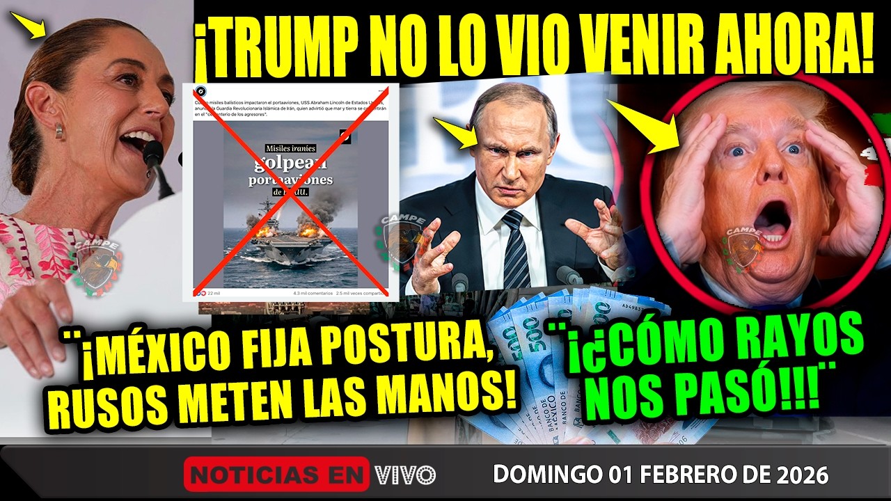 DOMINGAZO! TRUMP NO LO VIO VENIR ¡RUSOS SE METEN! IRAN ¡MÉXICO FIJA POSTURA SHEIBAUM LO ANUNCIÓ HOY!