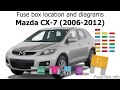 Mazda Cx 7 2007 Fuse Diagram
