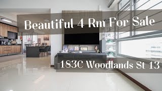 Beautiful 4 Rm HDB For Sale (183C Woodlands St 13)