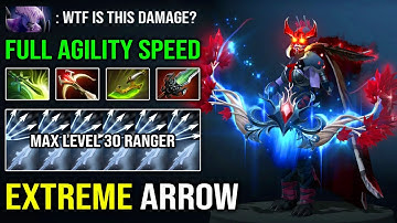 EXTREMELY FAST ARROW Machine Gun Drow Ranger 100% Full Agility Swift Blink + Butterfly IMBA DotA 2