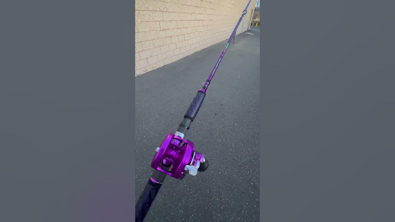 Dark Matter Psychedelic X Casting Rod paired with a purple Avet