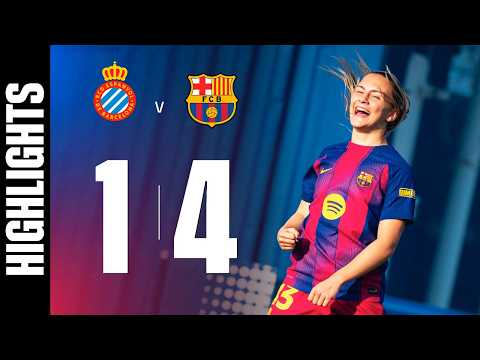 HIGHLIGHTS | ESPANYOL 1 vs 4 FC BARCELONA | CAMPEONES AGAIN! 🏆 | Liga F 🔵🔴 — football highlights