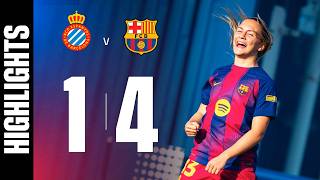 Highlights  Espanyol 1 Vs 4 Fc Barcelona  Cdaneones Again   Liga F 