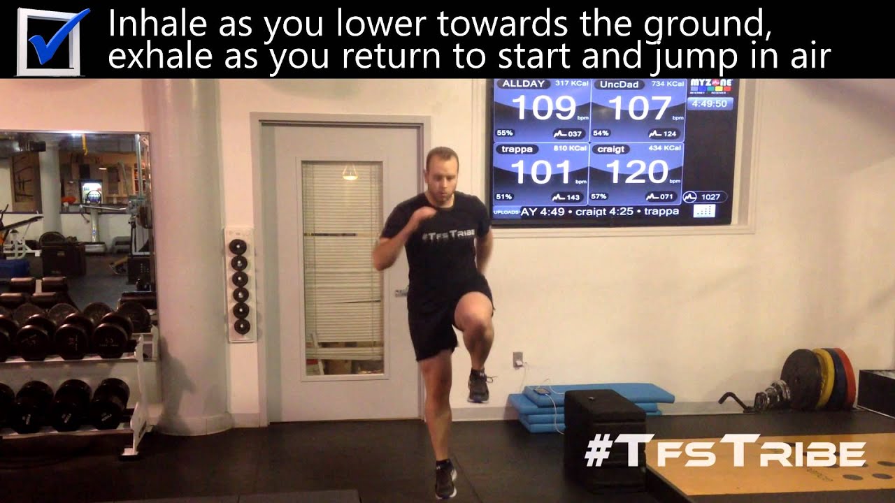 Bodyweight Explosive Reverse Lunges - YouTube