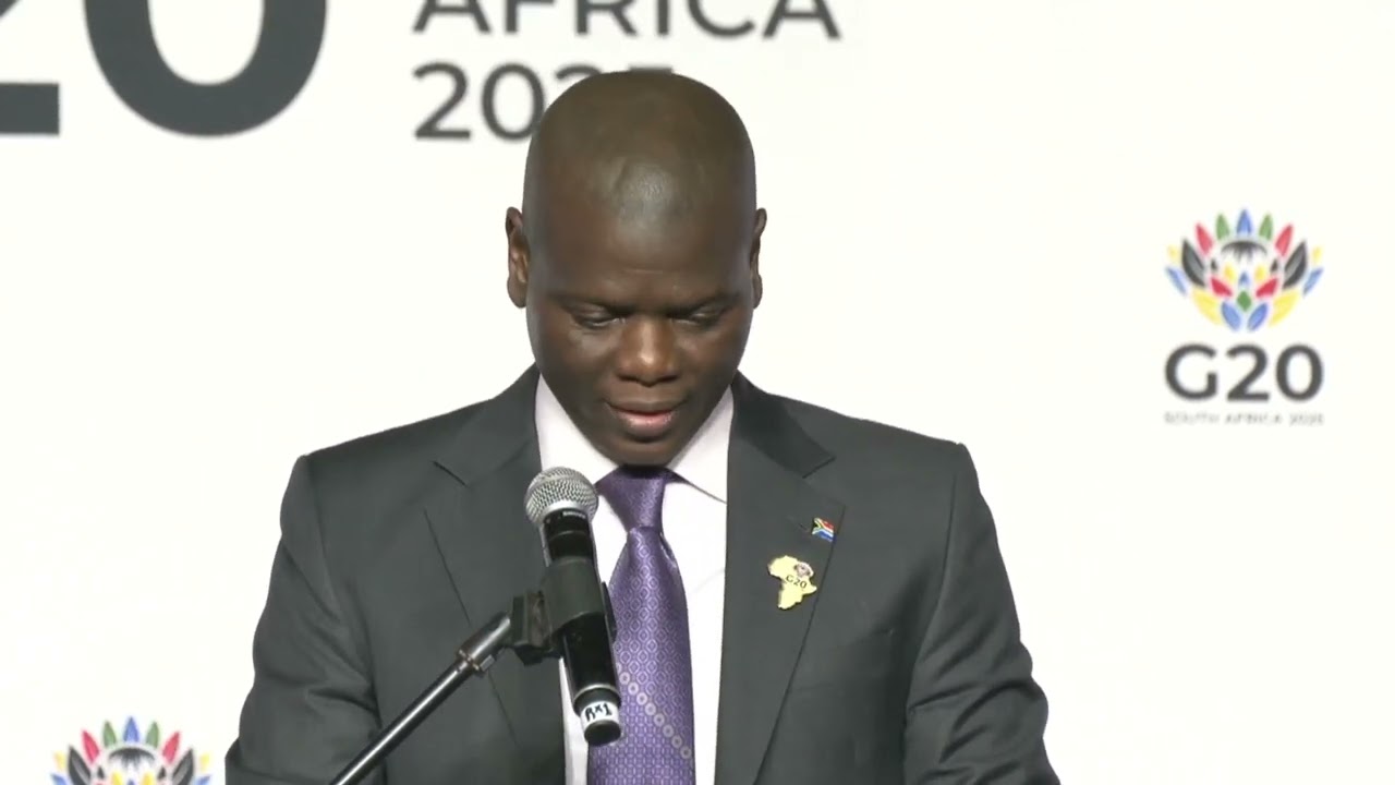 Minister Lamola briefs the media on the state of readiness to host the G20 Leaders’ Summit