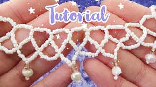 Beaded Lace / Netting Necklace | DIY Seed Bead Jewelry Tutorial