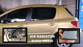 Overheat air Radiator bocor | ganti radiator peugeot 307