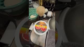 Visual list of ingredients for my luxurious hot shower & shave start of my day