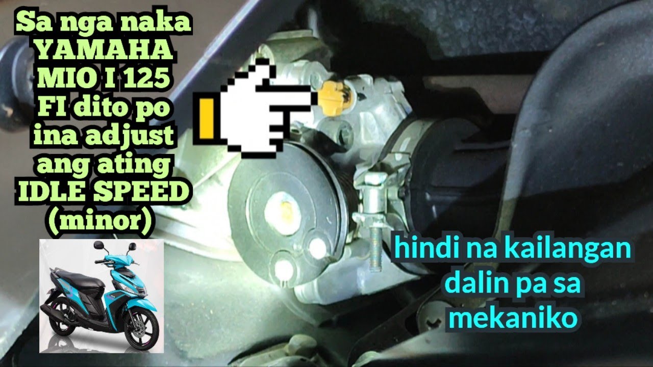 Paano mag adjust ng IDLE SPEED ng Yamaha mio i 125, DIY only hindi na ...