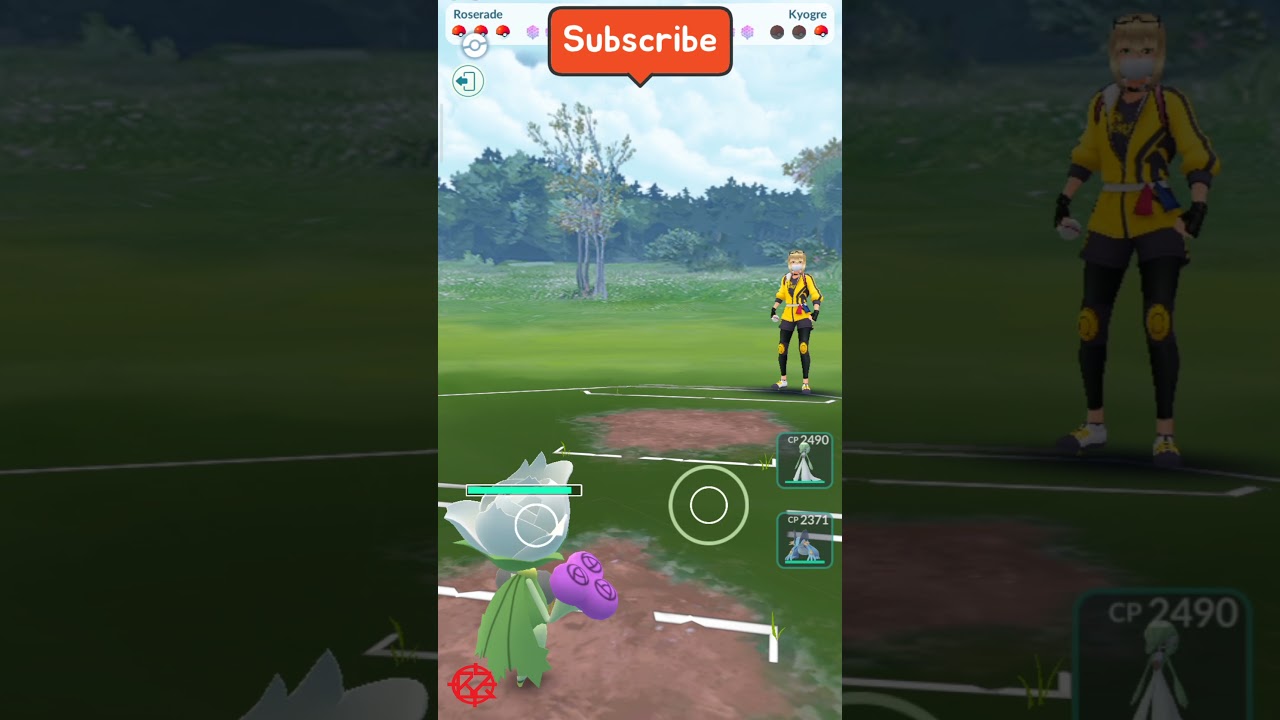 Kyogre vs Roserade | pvp battles | shiny Roserade in gbl 