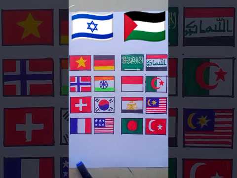  رسمت أعلام الدول العربية كلها منى بتلون الاعلام صوتولنا اول كومنت  