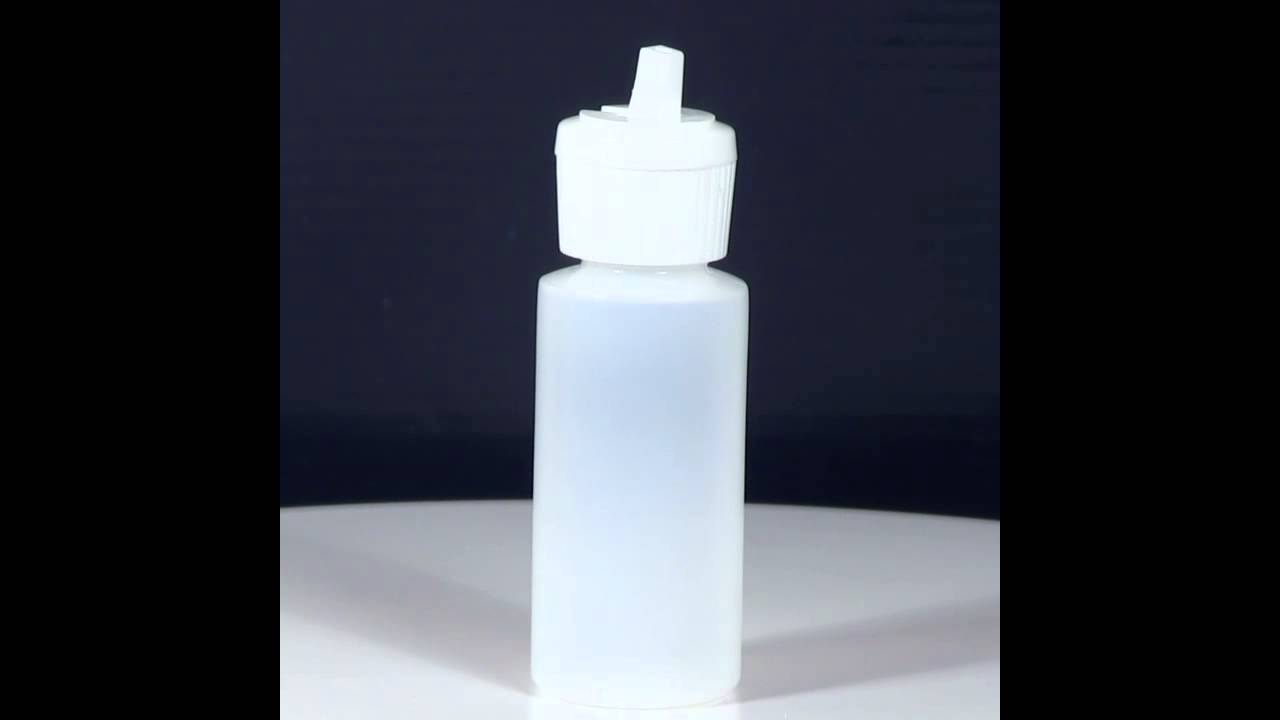 2 Bouteilles Plastique 1L HDPE Avec Bouchon Flip-Top - Sans BPA - Remplissage Facile