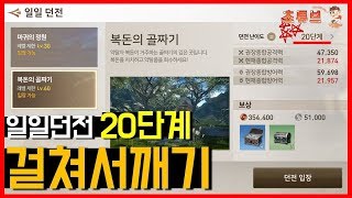 일일던전 20단계 걸쳐서 깨는방법 패치되기전에 얼른보세요