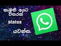 whatsapp  status privacy in sinhala/SL NOVUS