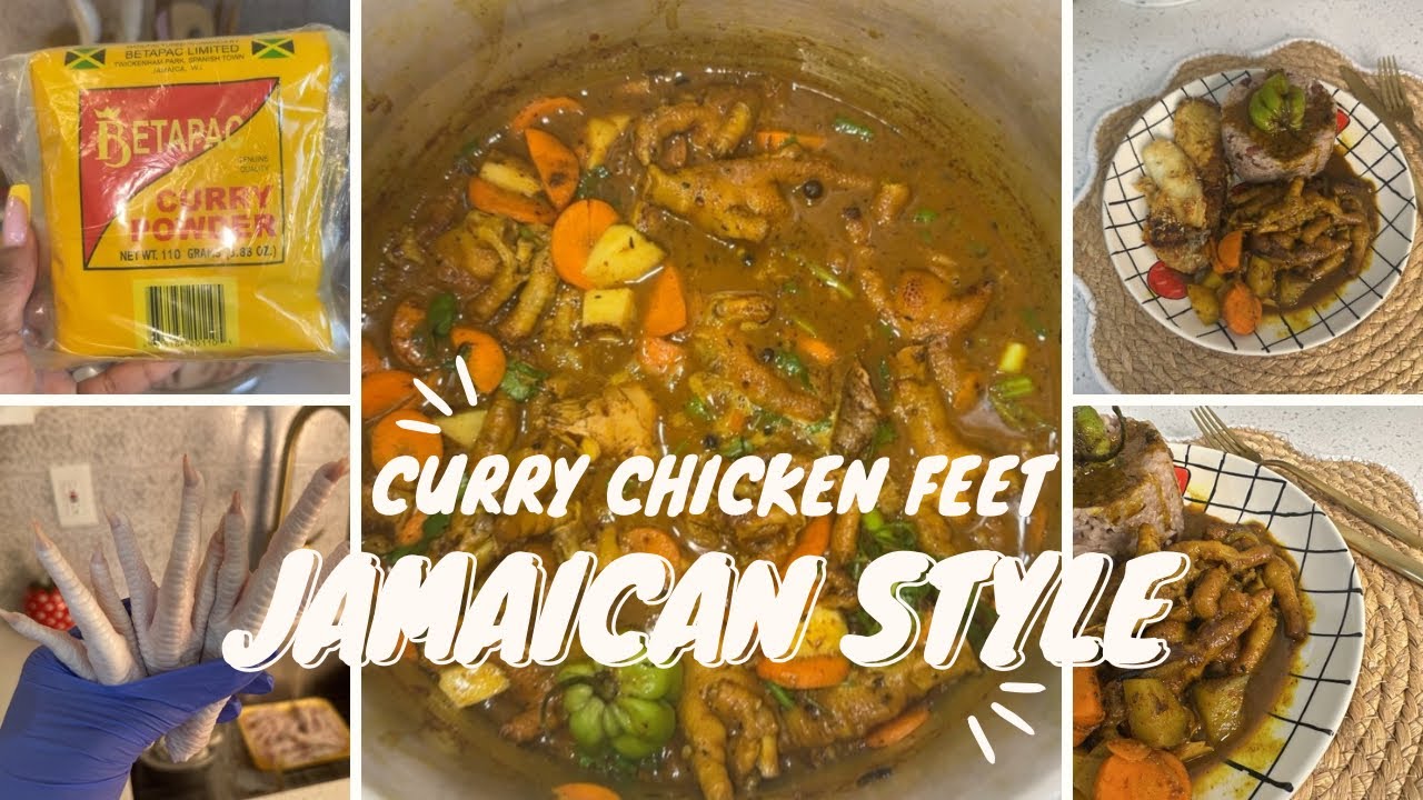 CURRY CHICKEN FEET RECIPE | JAMAICAN STYLE 🇯🇲| JAMAICAN DISH 🍲