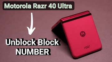 How to unblock number from blacklist Motorola Razr 40 5G || Motorola Razr 40 5G unblock black number
