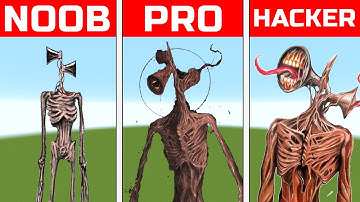 NOOB VS PRO VS HACKER Minecraft pixel art SirenHead