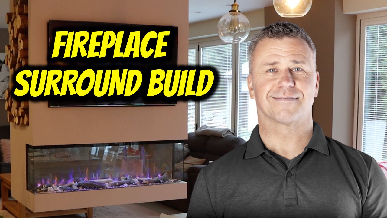 How to build a fireplace surround with TV and electric fire - YouTube