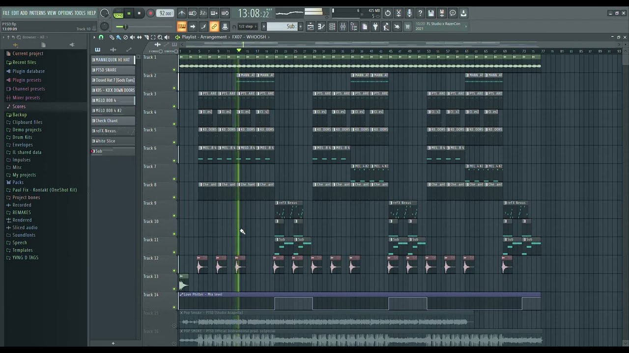 Pop Smoke "PTSD" FL Studio Remake| FLP |Deconstructed