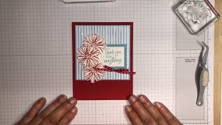 Stampin Up Color and Contour Thank You card