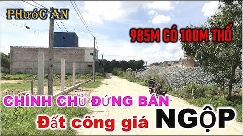 [BÁN] Chính chủ đứng bán lô đất công giá ngộp tại xã phước an – bất động sản nhơn trạch