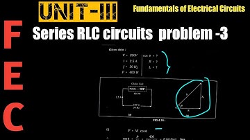 single phase Ac circuits |  series RLC circuits numerical problem -3