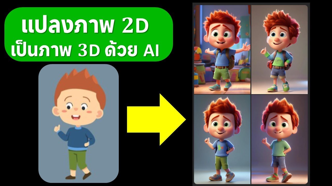 การแปลงภาพจาก 2D เป็นภาพ 3D ด้วย Dzine AI