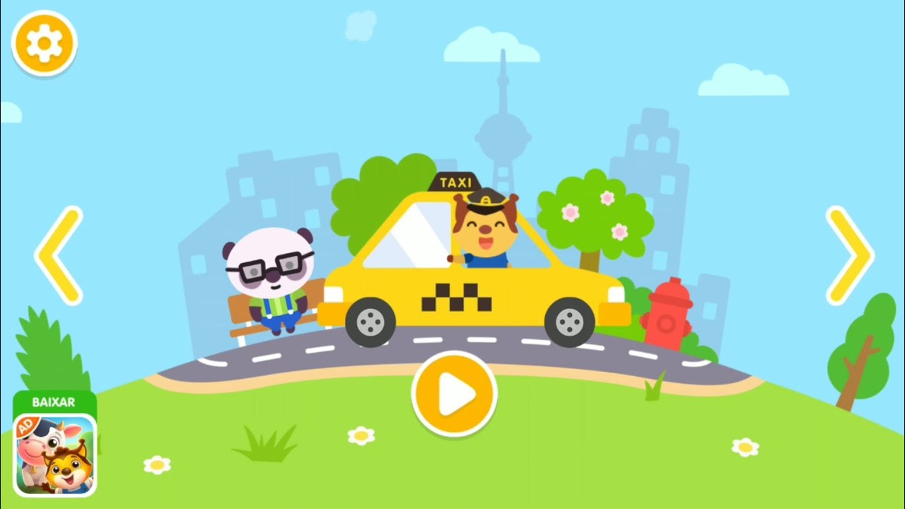 Jogo de carro para crianças Táxi infantil | montar carros e aprender ...