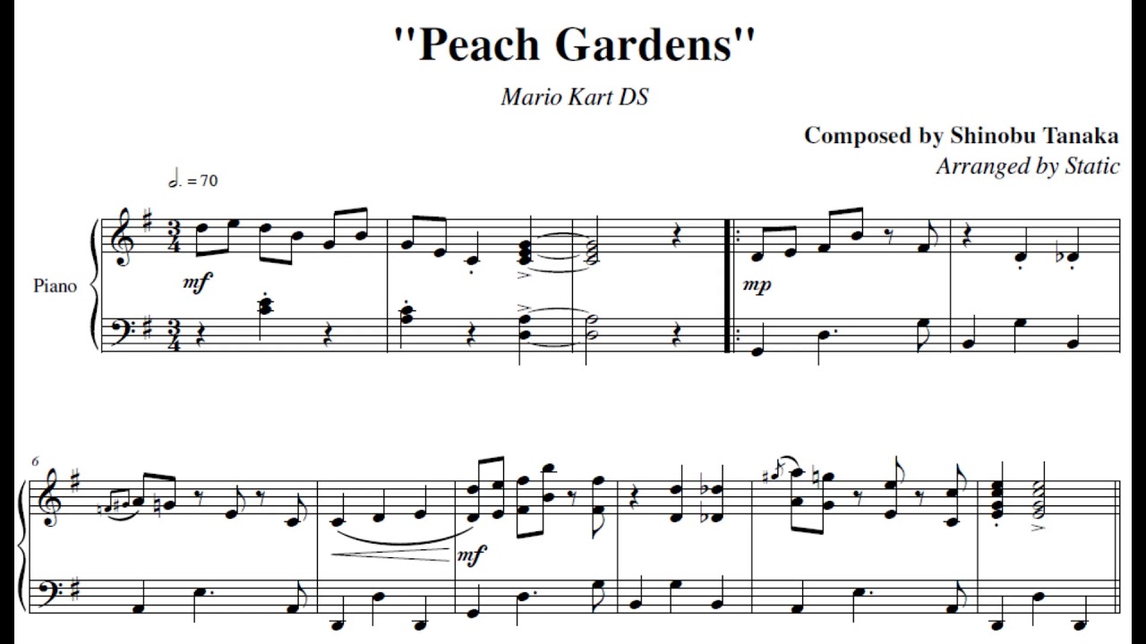 virtual piano sheet music mario