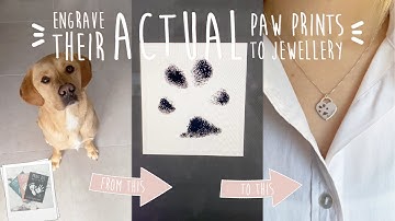 Engrave ACTUAL Paw Prints to Jewellery - How To Video by TLKC