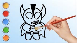 Learn Colors with Ultraman Hikari Painting and Drawing Video for Kids | How to draw ultraman hikari