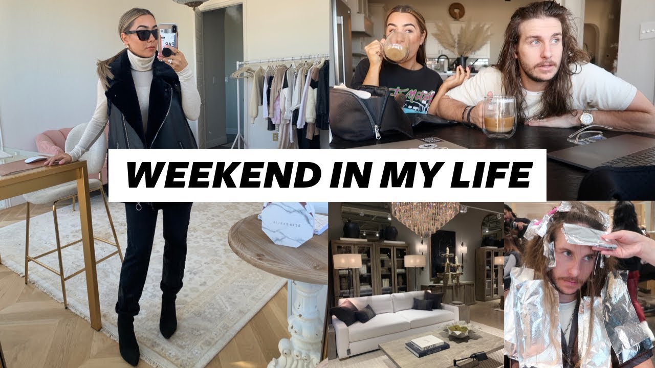 vlog: home decor shopping, he colored his hair, new Dallas restaurant | Julia & Hunter Havens