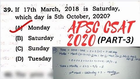 (Part-3) APSC CSAT 2020 Solution/ vvimp for #apscprelims  #apsc2023 #apsccsat