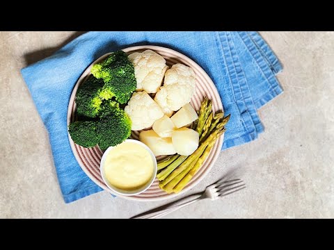 COLIFLOR, BRÓCOLI Y ESPÁRRAGOS EN OLLA RÁPIDA