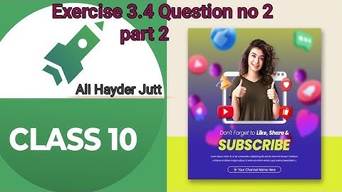 math 10th class science group exercise 3.4 question no 2 part ii like or share this video