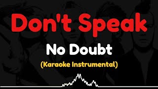 No Doubt - Don't Speak | Karaoke Instrumental