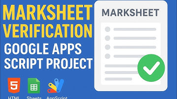 Marksheet Verification Portal Web App | Google Apps Script Project | Seji Ahmad