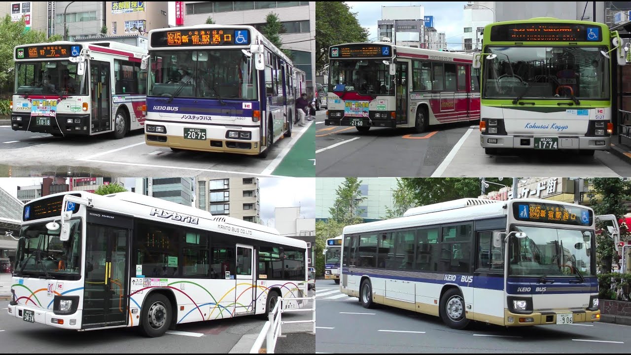 バスの行列を眺める＠中野駅バスターミナル
