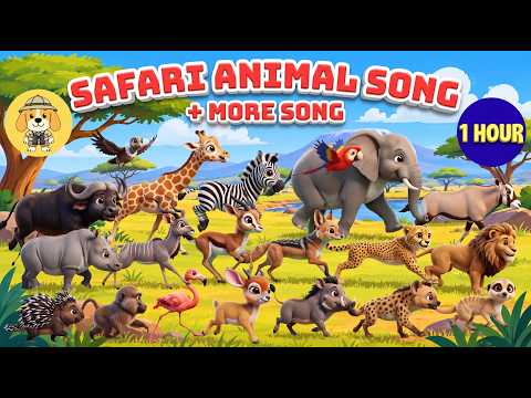 ABC Safari Animal Sounds 🐘🦒 | 1 Hour Alphabet Animals & Wild Animal Songs | Little Puppy Learn