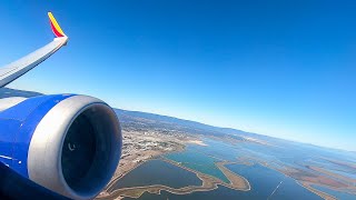 Southwest Airlines 737 MAX 8  Gorgeous Takeoff from San Jose, CA (SJC)