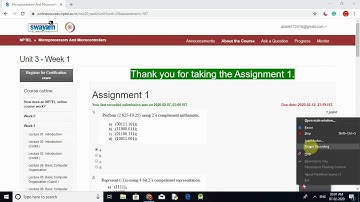 Answers of nptel Microprocessors And Microcontrollers Week- 1 Assignment- 1