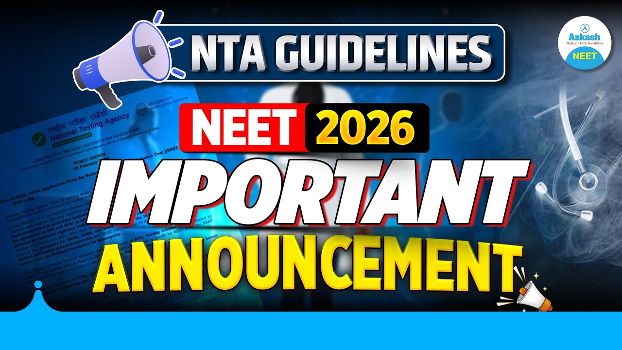 NTA Guidelines for NEET 2026 🚨 | Important Official Announcement | Don’t Miss This