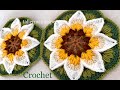 Círculo de Flores Hermoso Modelo PATRÓN a CROCHET  tejidos con ganchillo