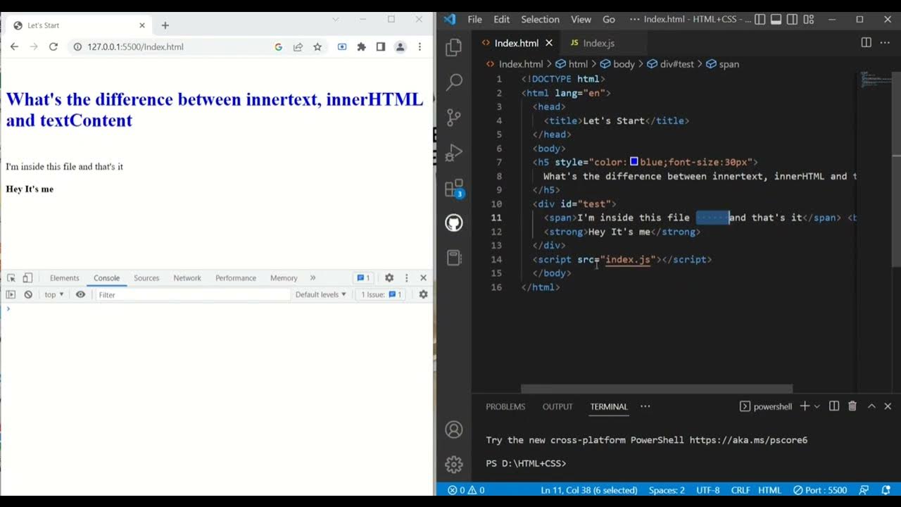 Difference between InnerHTML, InnerText and TextContent : Javascript ...