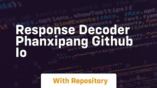 response decoder phanxipang github io
