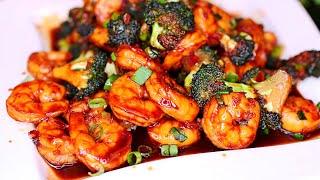 Honey Garlic Shrimp and Broccoli - Recipe Easy Shrimp & Veggie Recipe