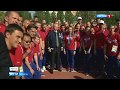 Путин на закрытие европеских игр в Минске