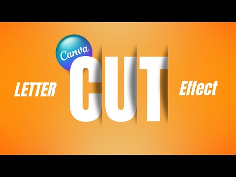 Letter Cut text Effect | hidden letter behind a paper cut | Canva Art Design Tutorial For Beginners