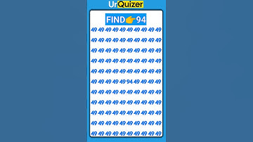 Find the odd  number 94 🤔 #shorts#FindUrDigits#youtubeshorts