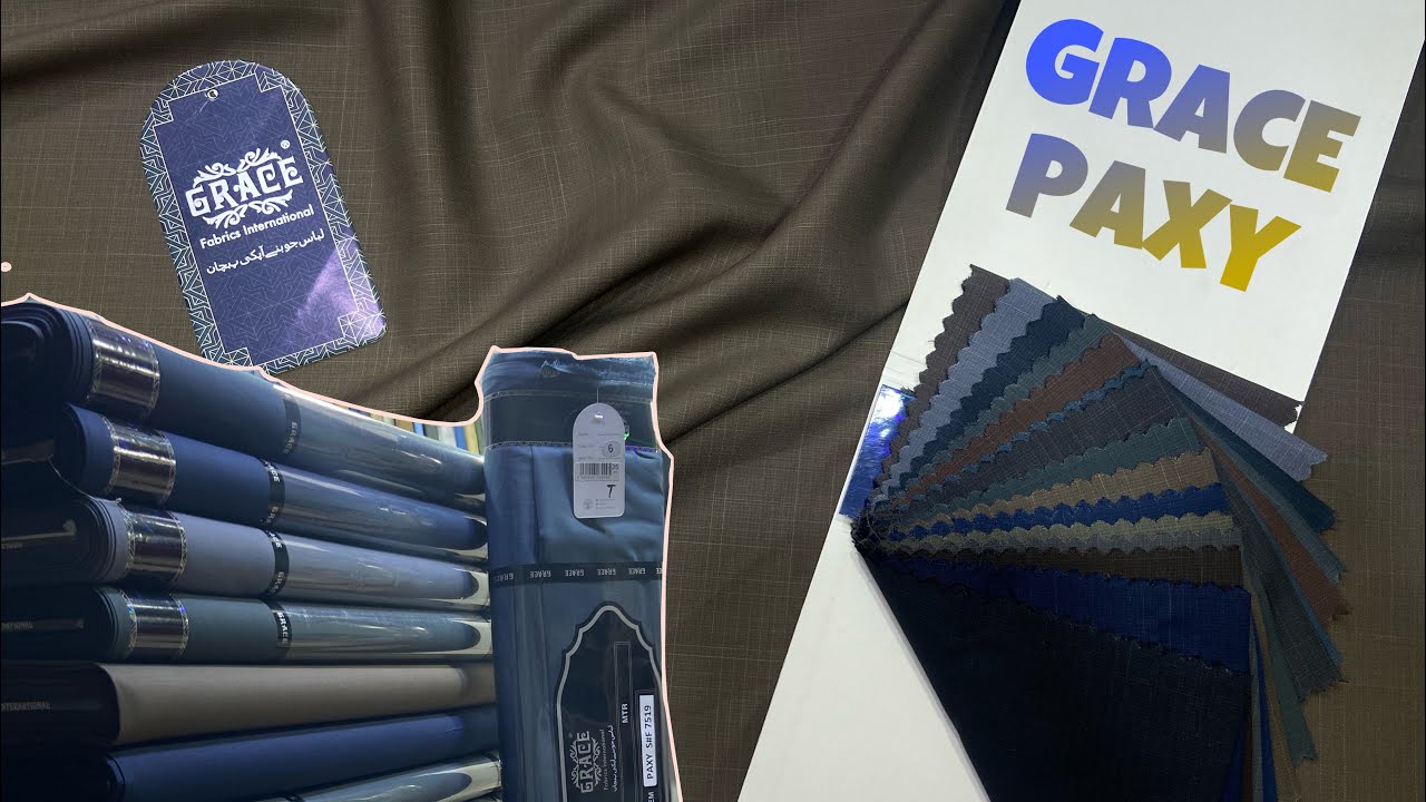 PAXY BY GRACE FABRIC UNSTITCHED WASH&WEAR AVAILABLE ON ZEESHAN CLOTH FOR ORDER WHATSAPP 03322708505.